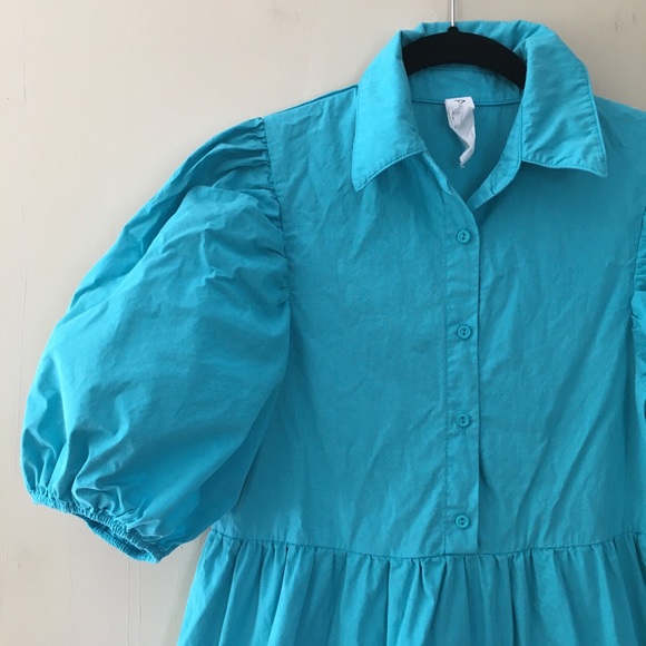 anthropologie AMADI puff sleeve tiered market dress - Picture 3 of 12